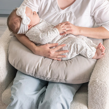 Almohada Lactancia Washed Gris