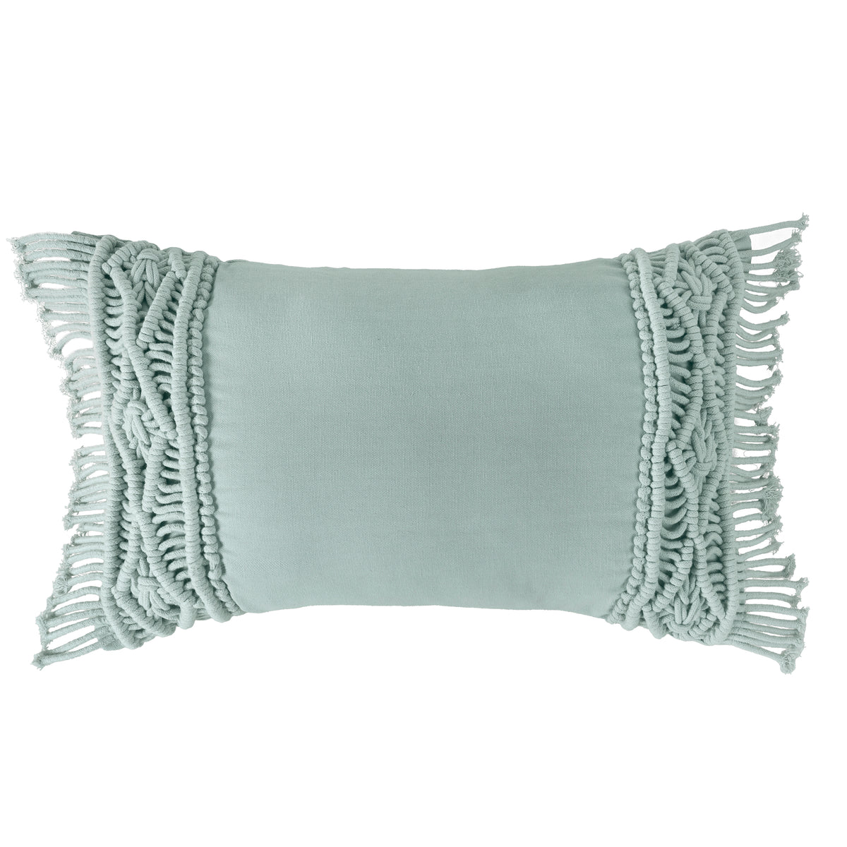 Funda De Cojín Macrame Aqua