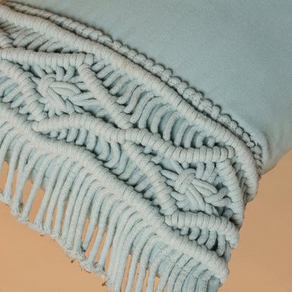 Funda De Cojín Macrame Aqua