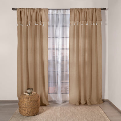 Cortinas Creta Latte