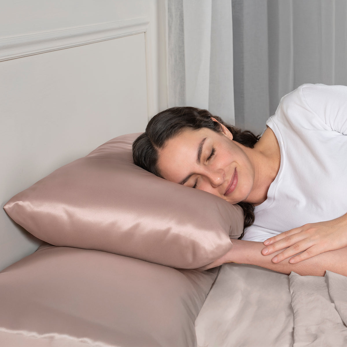 Fundas De Almohada Satín Sweet Pink